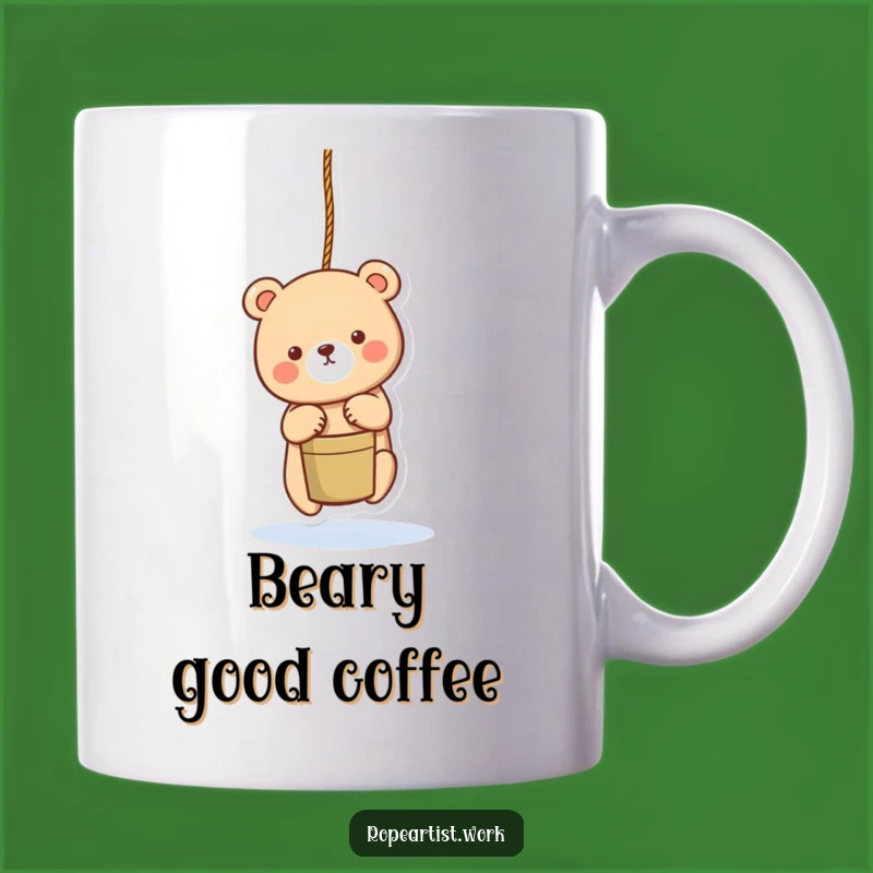 Funny Bear Rope Mug - Adorable Character Bucket Gift for Cozy Moments