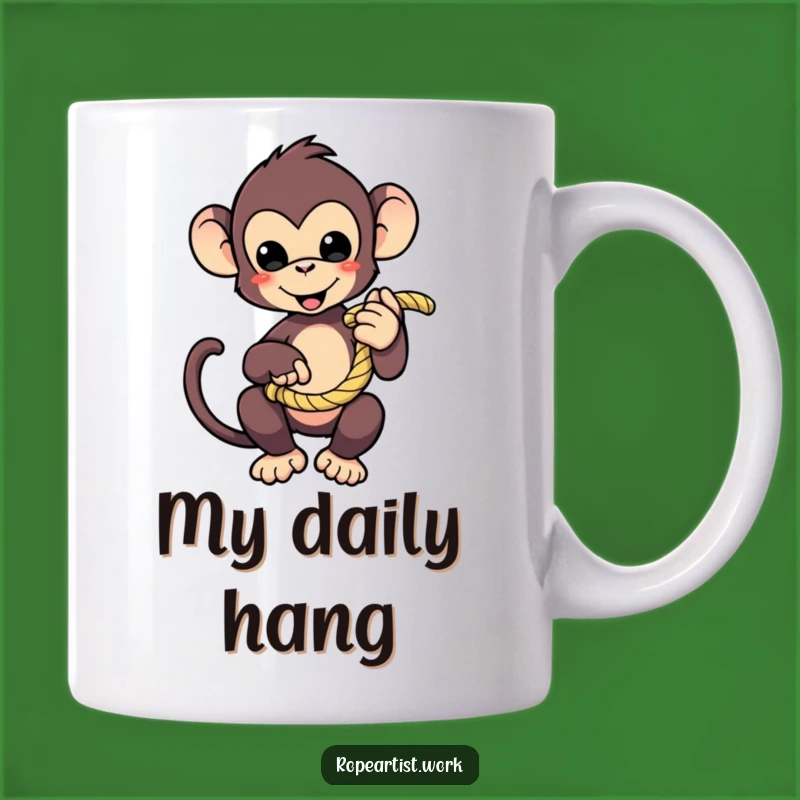 Funny Monkey Rope Mug - Adorable Playful Character Gift for Coffee Lovers