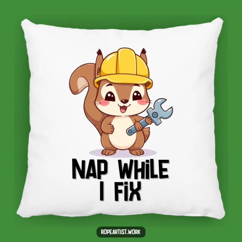 Soft Funny Kawaii Squirrel Pillow: Wrench Comfort Builder Gift