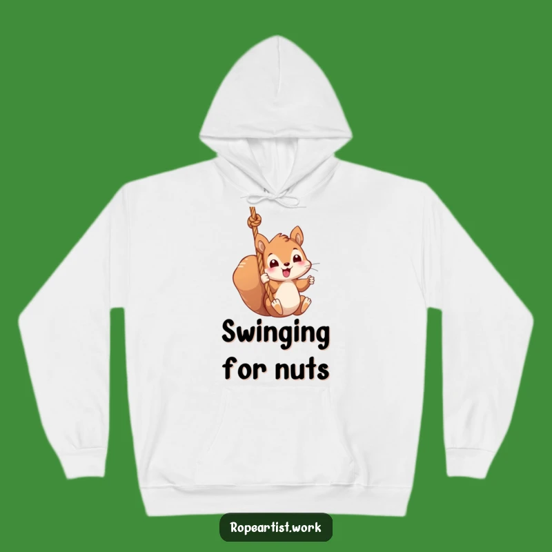 Funny Squirrel Hoodie - Kawaii Swinging Rope Comfort, Adorable Funny Gift