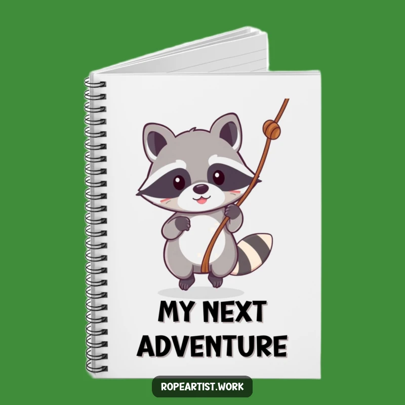 Funny Kawaii Raccoon Notebook: Jot Down Ideas with Playful Swinger, Perfect Gift