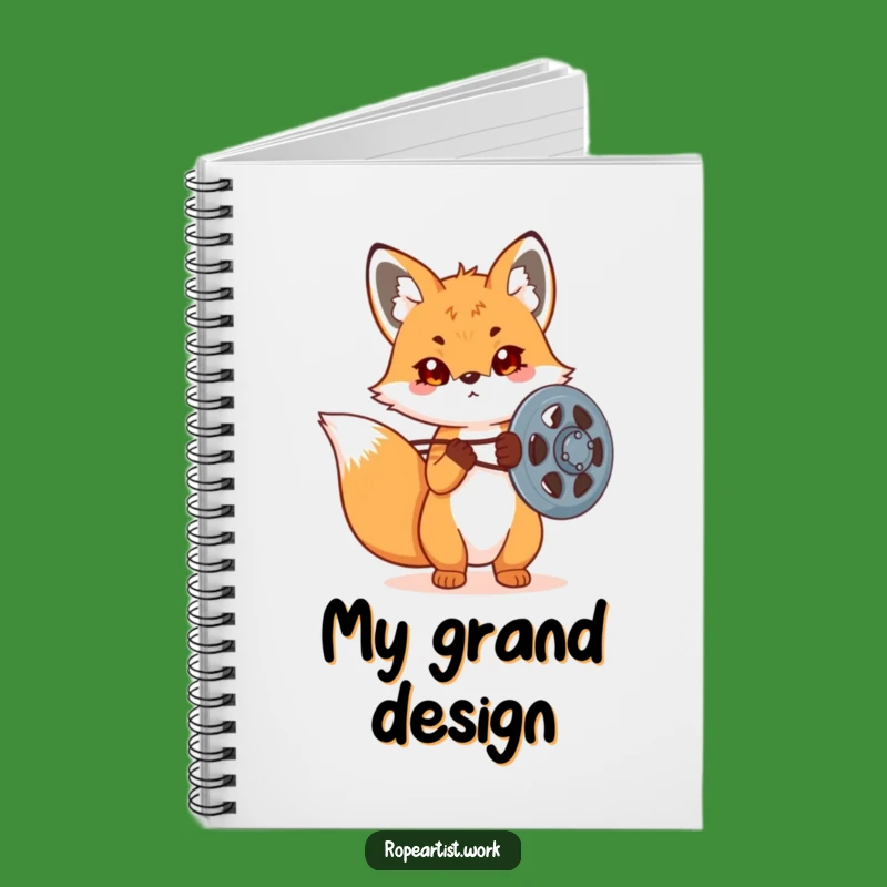 Funny Kawaii Fox Pulley Notebook: Plan Projects with Focused Animal, Perfect Gift