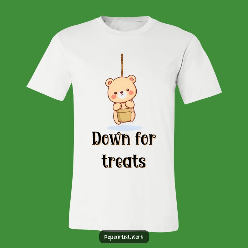 Funny Bear T-Shirt - Adorable Rope Bucket Design, Perfect Gift for Helpers